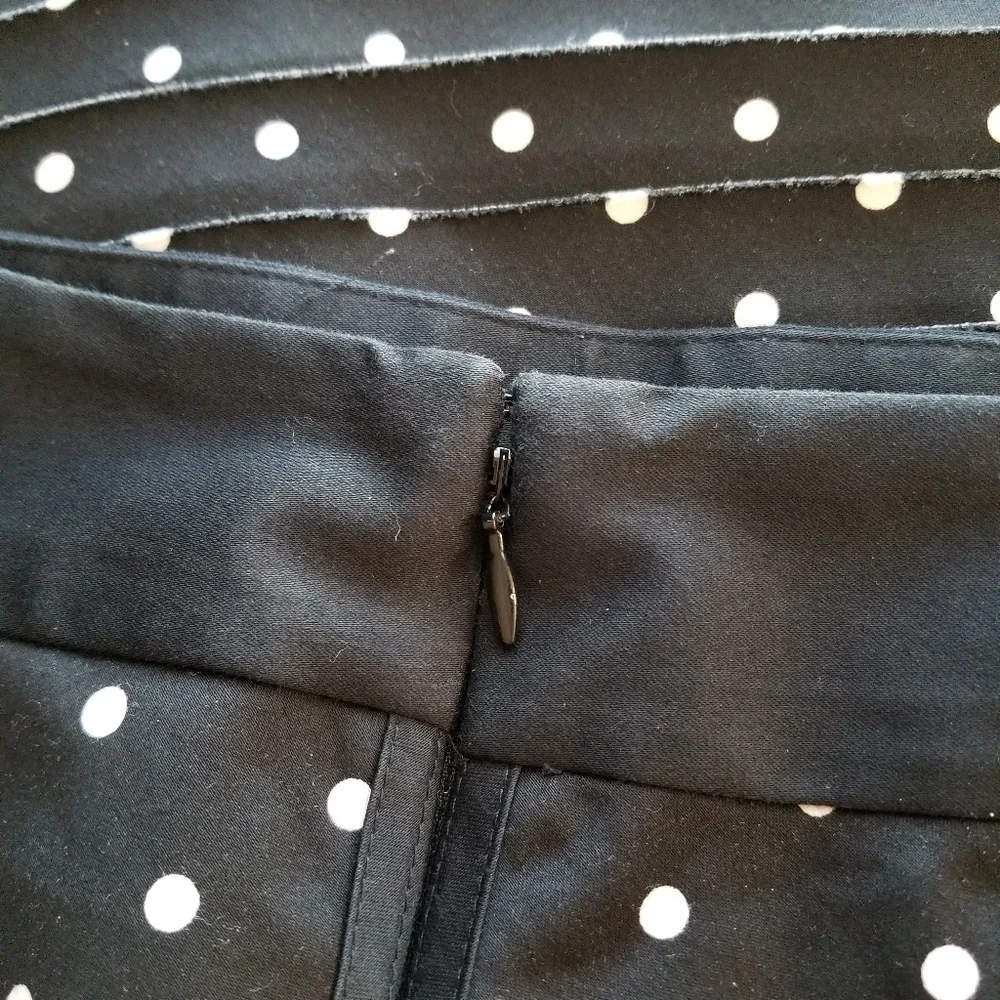 White House Black Market Polka Dot Tiered Skirt